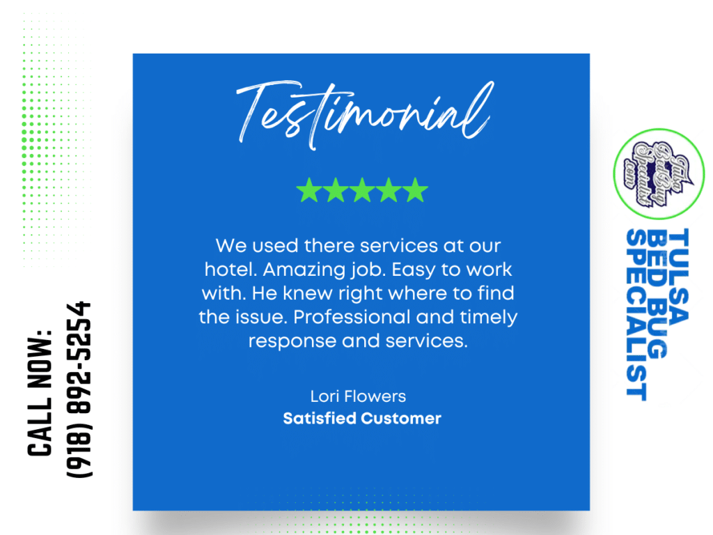 Tulsa Bed Bug Specialist - lori flowers testimonial